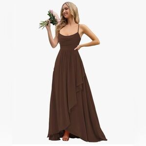 Elegant Brown Formal Dress